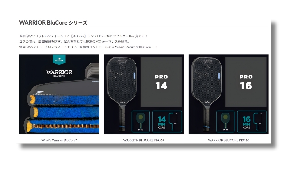 WARRIOR BluCoreシリーズ