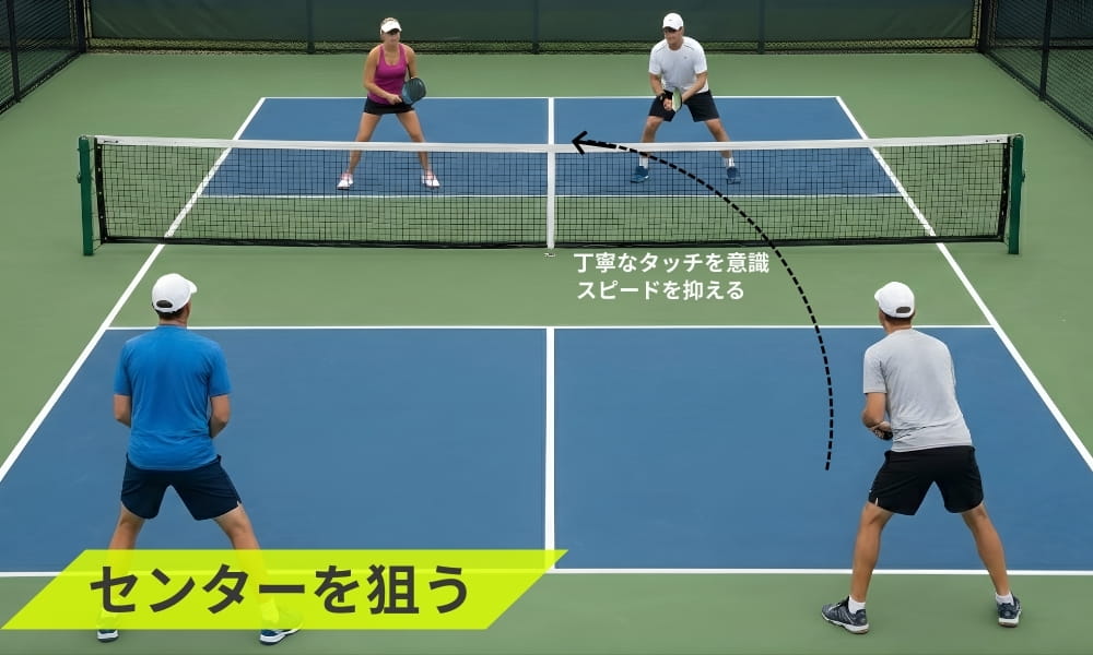 サードショットドロップの練習 センターを狙う精度アップ