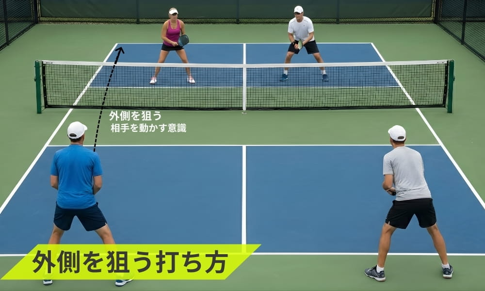 サードショットドロップ応用編 外側を狙う打ち方