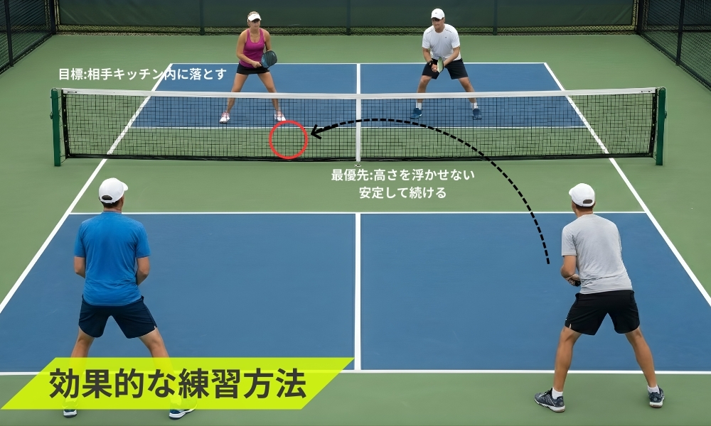 ディンクショットの効果的な練習方法