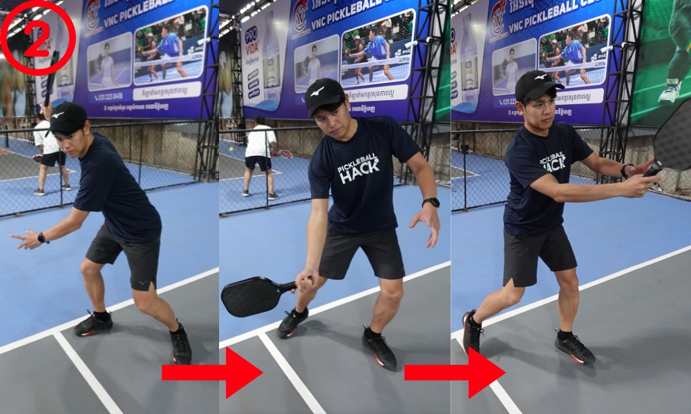 ボールをしっかり捉える(イメージ)、インパクト