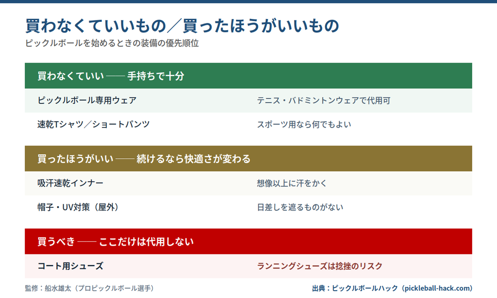 結論｜まずは手持ちのスポーツウェアで始めていい